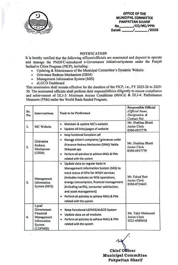 Notification_Focal Persons_E-goverance Initiatives  